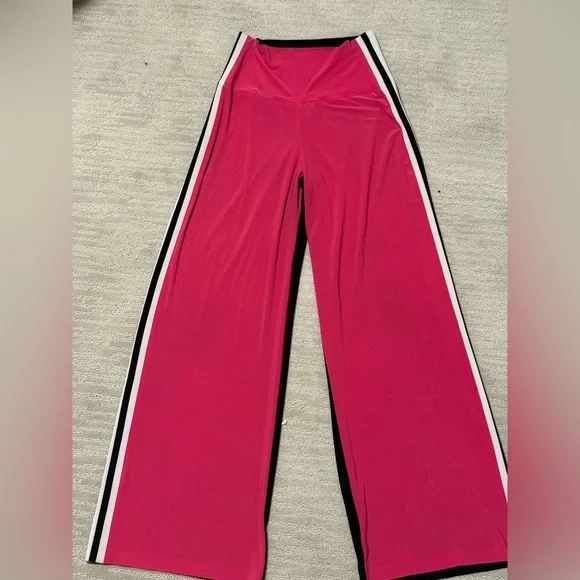 Norma Kamali Pink and Black Comfy Pants - Picture 2 of 4